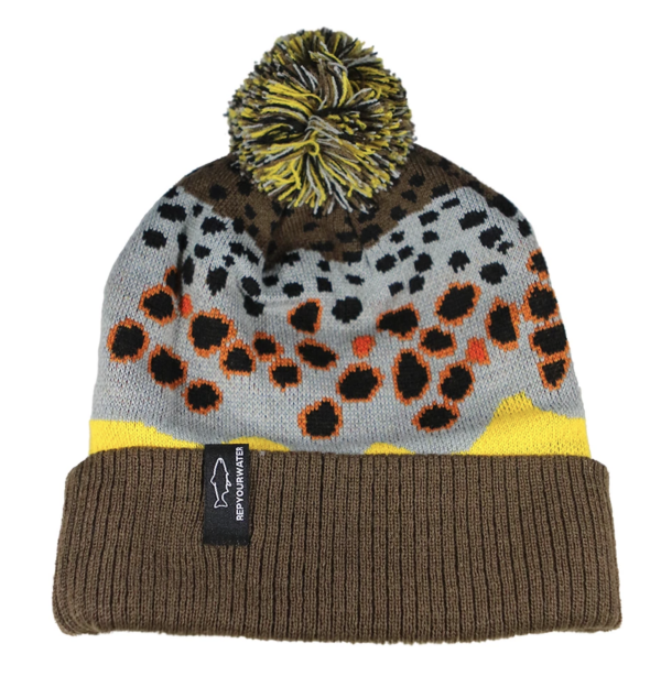 Rep Your Water Brown Trout 2 Skin Knit Hat